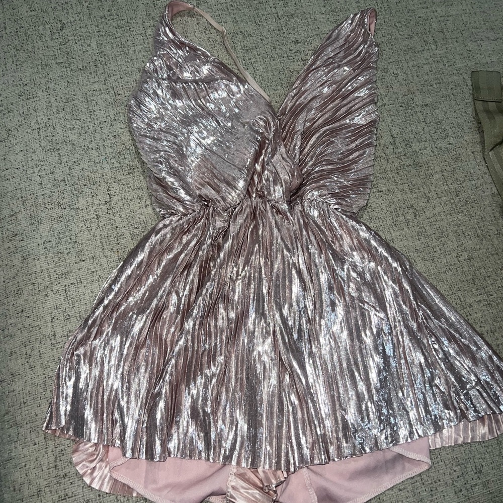 Shimmering Pink Metallic Dress